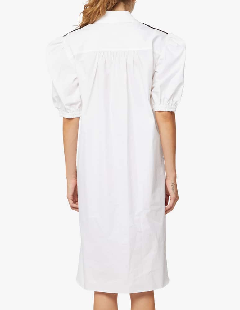 Karl Lagerfeld Short shirt dress with puffed sleeves - white - picture 3 Karl Lagerfeld Short shirt dress with puffed sleeves - white - picture 3