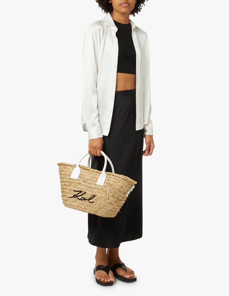 rinascente Karl Lagerfeld K/Signature borsa a cesta - beige