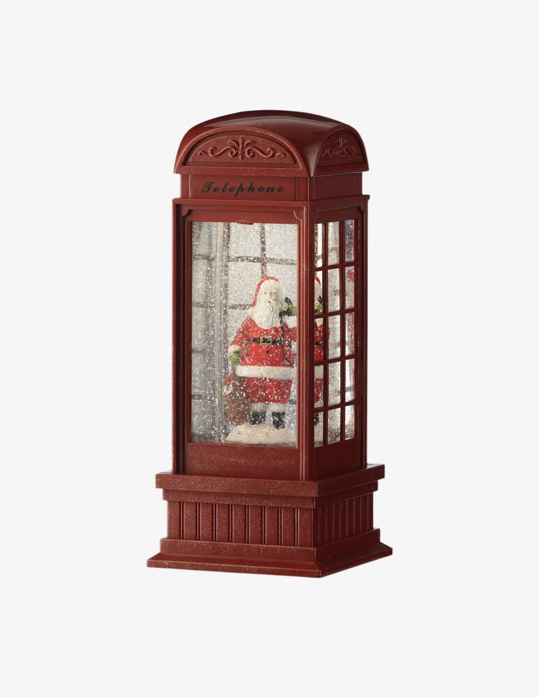 rinascente Kaemingk Boule De Neige Cabina Telefonica Con Babbao Natale Led