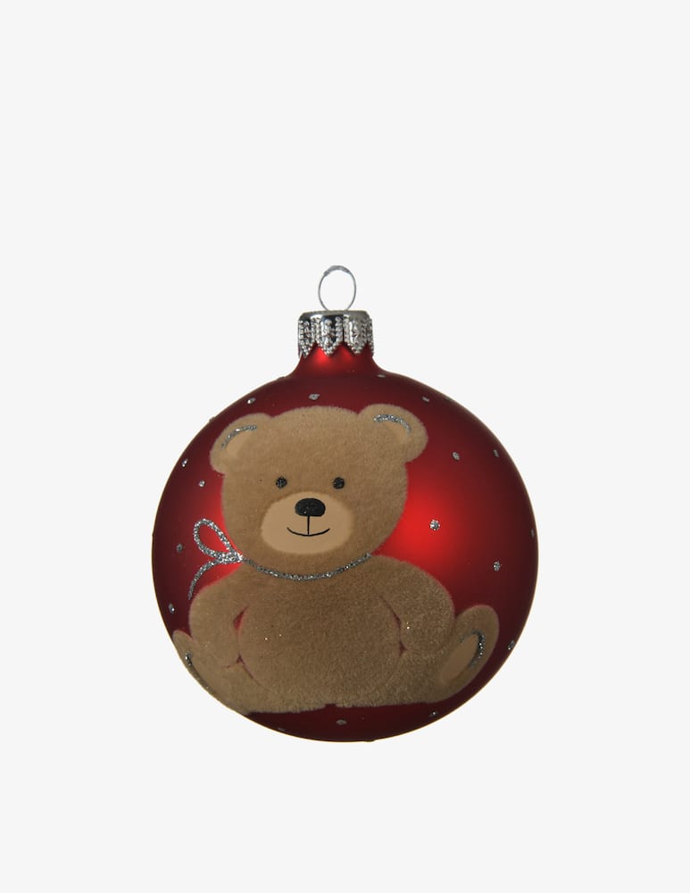 Kaemingk Pallina Vetro Teddy 8Cm - immagine 1 Kaemingk Pallina Vetro Teddy 8Cm - immagine 1