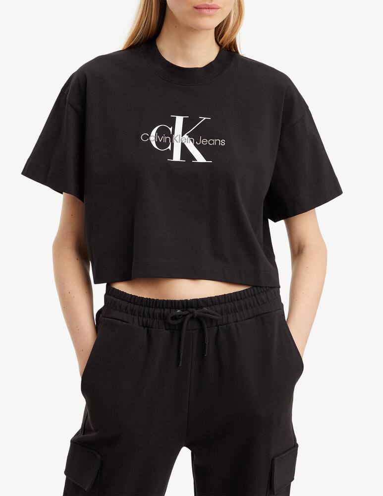 rinascente Calvin Klein Jeans Archival logo cropped tee