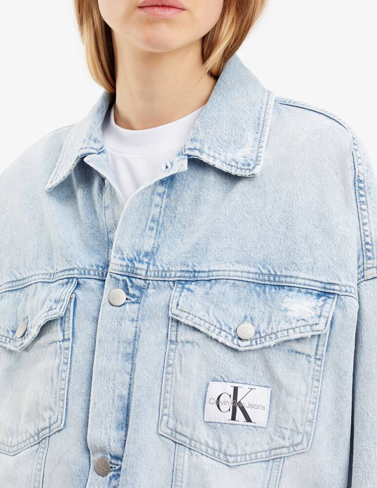 Calvin Klein Jeans Denim cropped oversized jacket - picture 3 Calvin Klein Jeans Denim cropped oversized jacket - picture 3