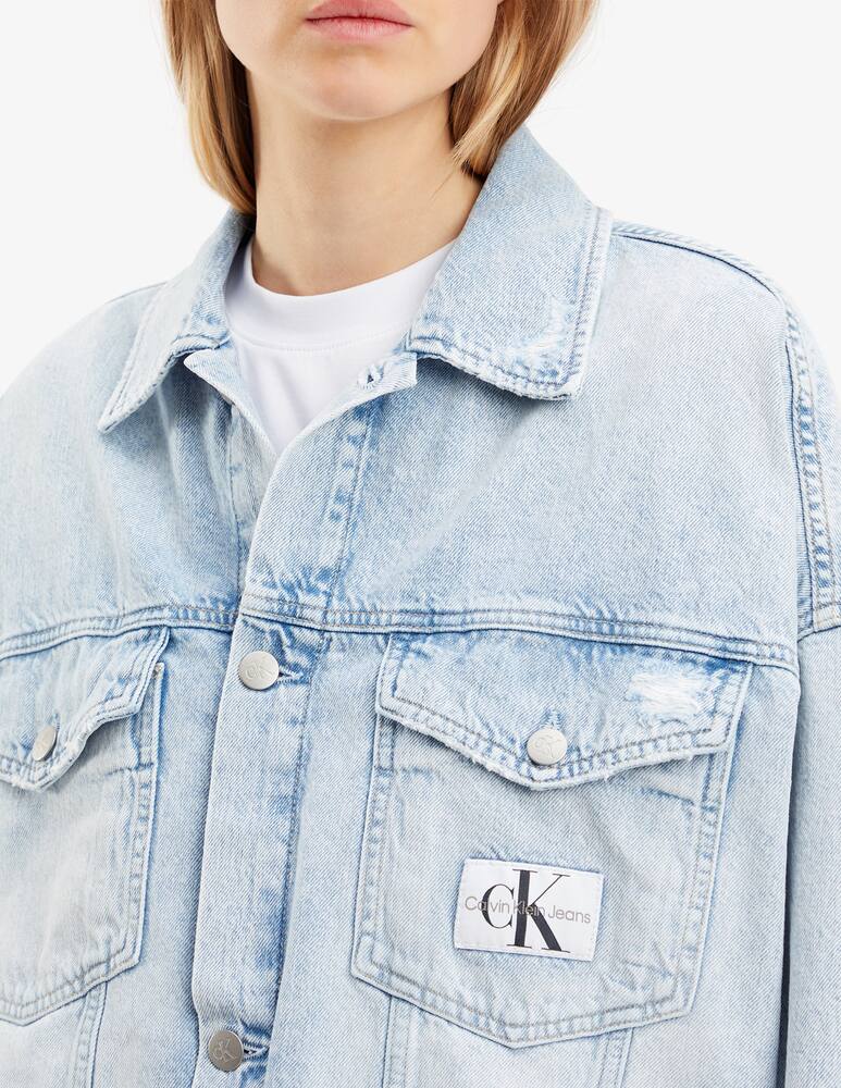 Calvin Klein Jeans Denim cropped oversized jacket - picture 7 Calvin Klein Jeans Denim cropped oversized jacket - picture 7