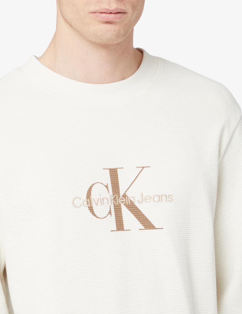 rinascente Calvin Klein Jeans Maglia girocollo waffle monologo 
