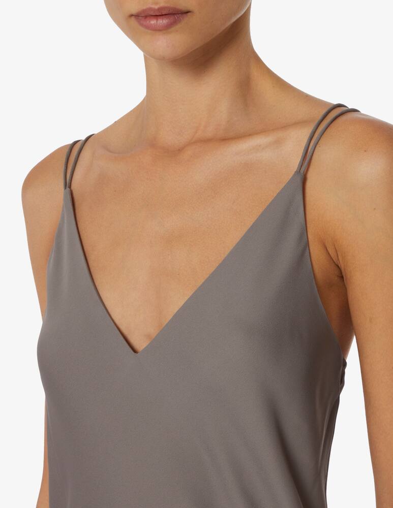 rinascente Calvin Klein Slim midi slip dress - Brown