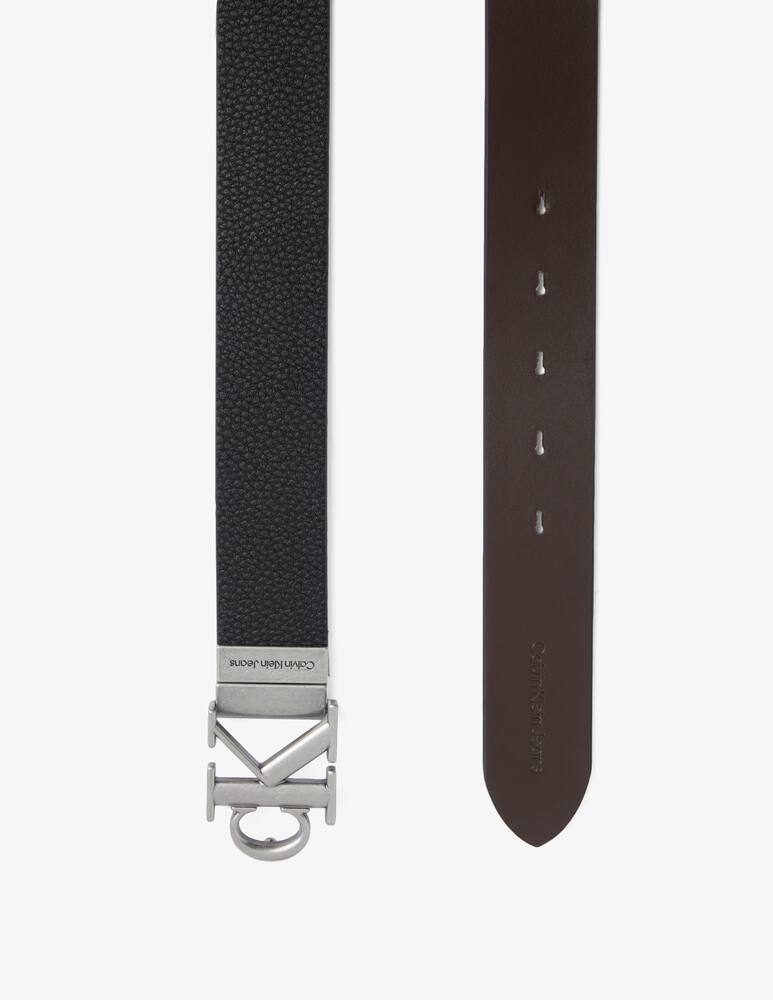 rinascente Calvin Klein Jeans Cintura in pelle round monogram 