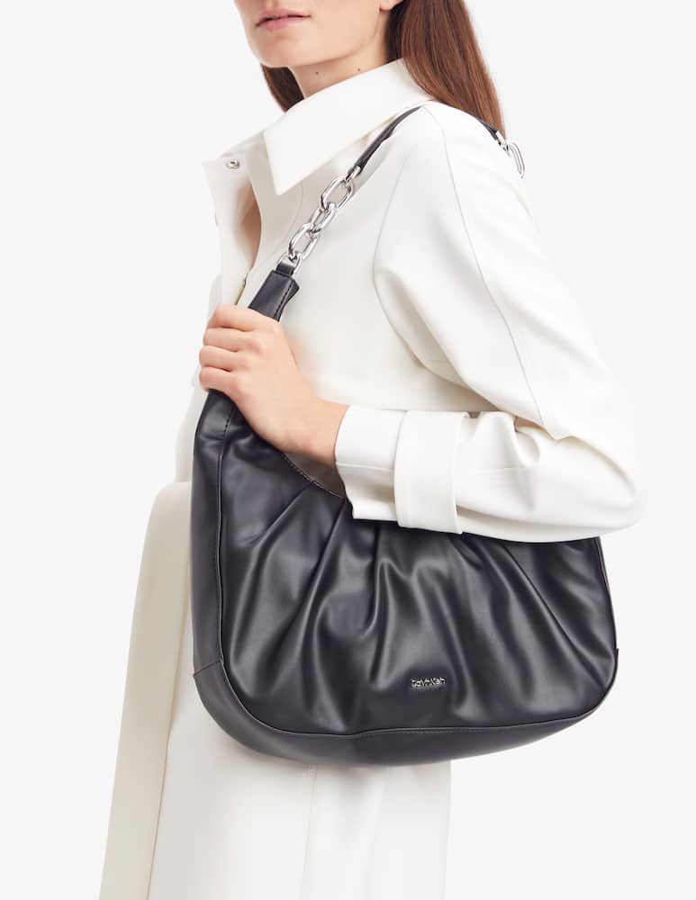 CC 25C Hobo Bags 40cm Black Calfskin