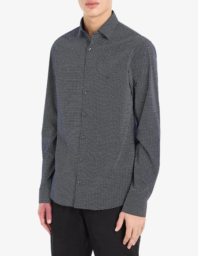 rinascente Calvin Klein Slim fit stretch dash print shirt