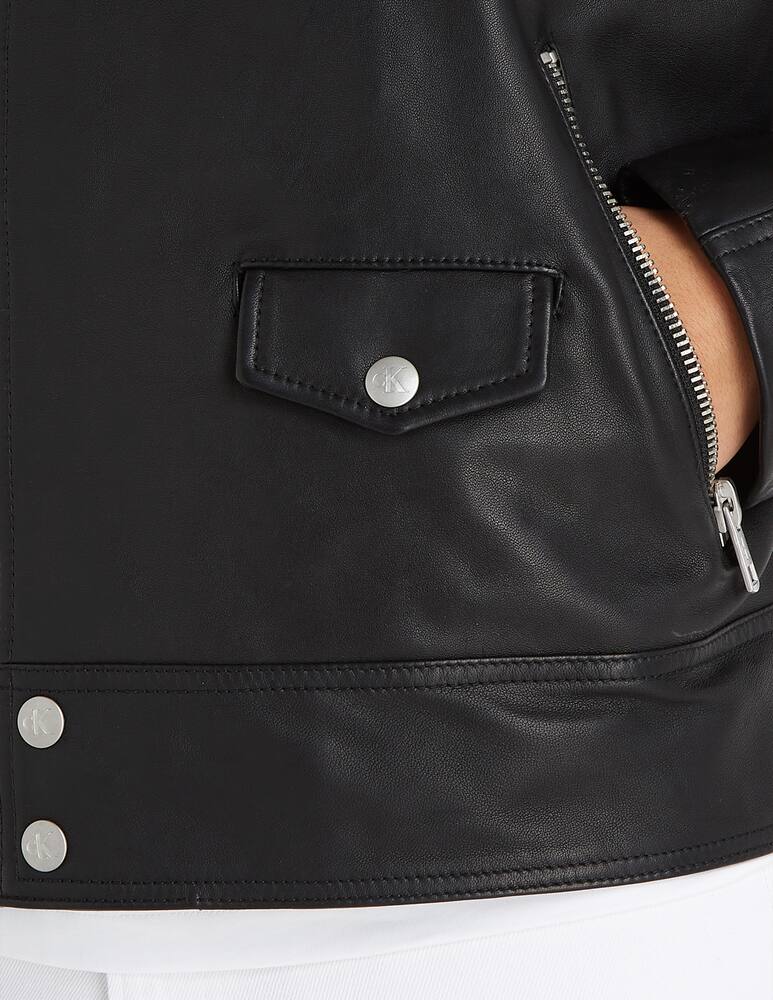 Calvin Klein Jeans Giacca biker pelle - immagine 3