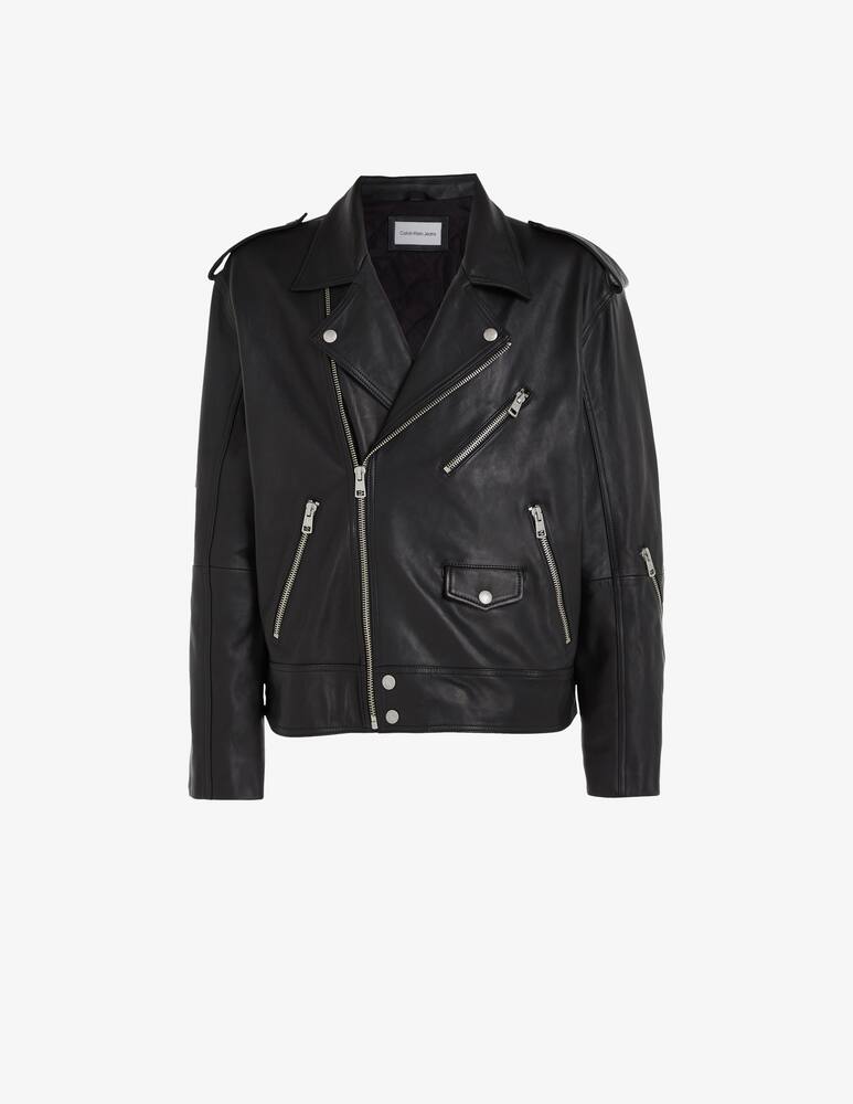 rinascente Calvin Klein Jeans Leather biker jacket