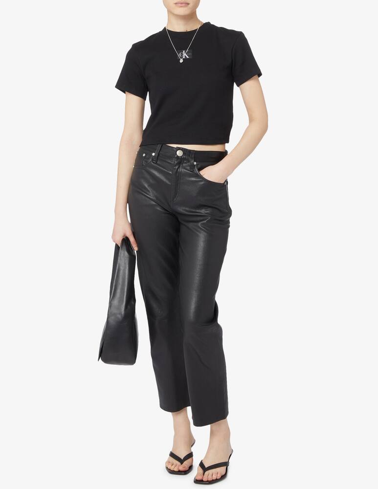 rinascente Calvin Klein Jeans Badge rib short sleeve top