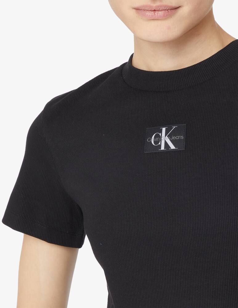 rinascente Calvin Klein Jeans Badge rib short sleeve top