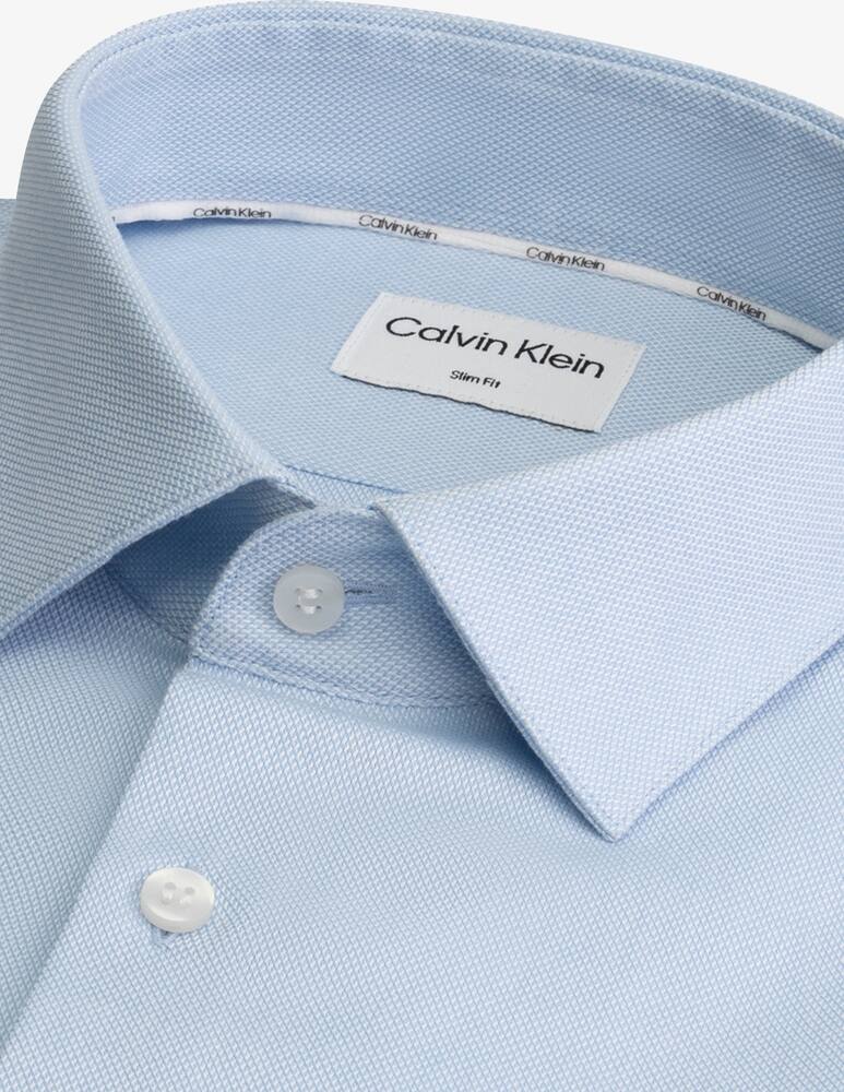 rinascente Calvin Klein Structure solid slim fit shirt
