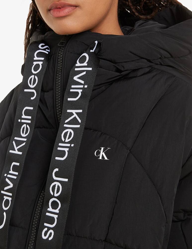 rinascente Calvin Klein Jeans Logo drawstring shirt puffer