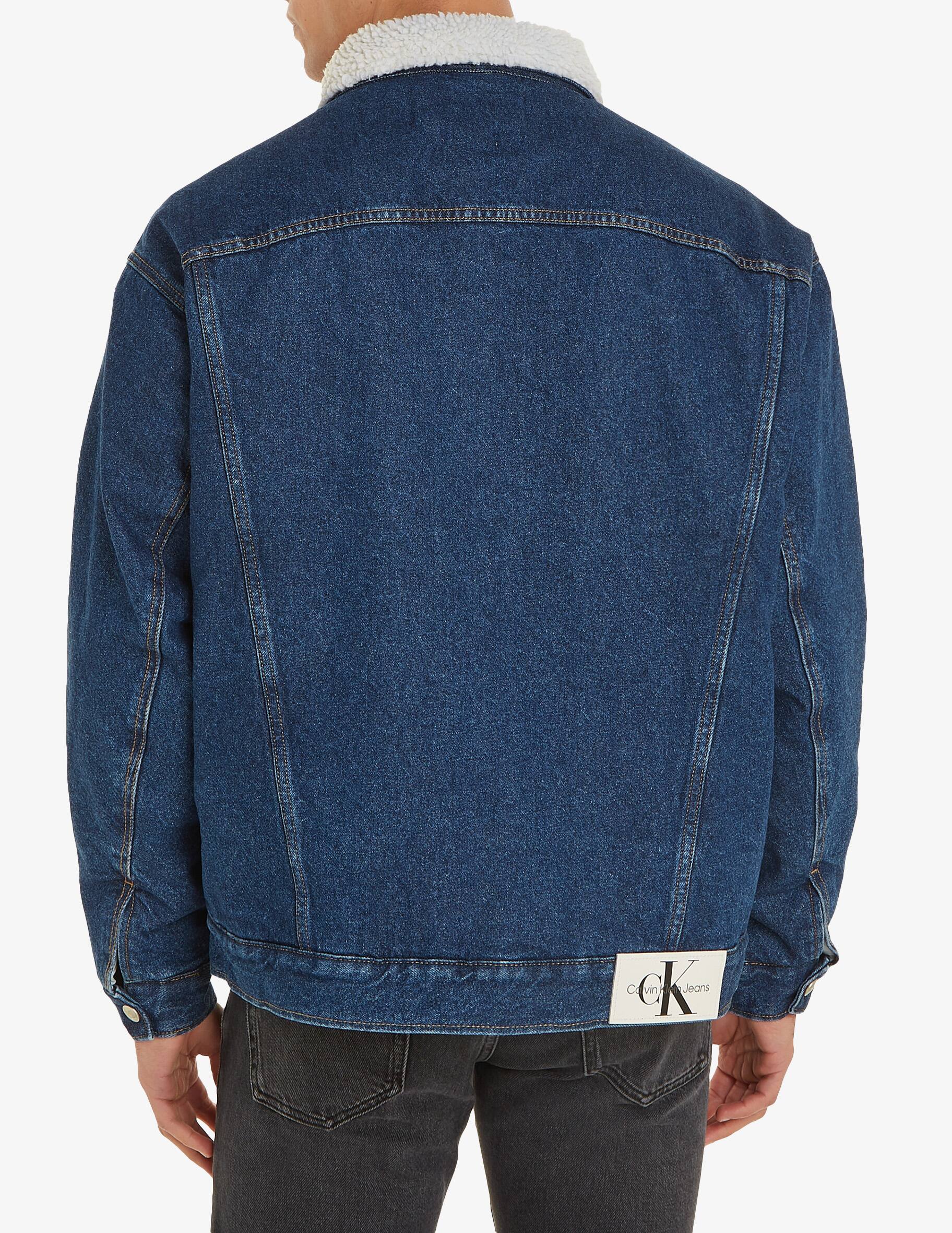 Shop Calvin Klein Jeans Sherpa 90s denim jacket on Rinascente