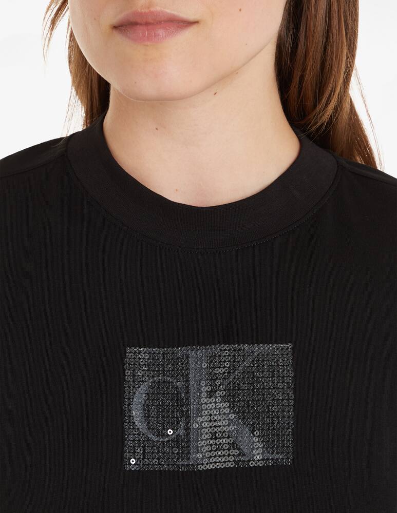 rinascente Calvin Klein Jeans Top in paillettes a manica lunga