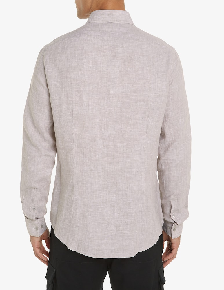 rinascente Calvin Klein Linen solid slim shirt