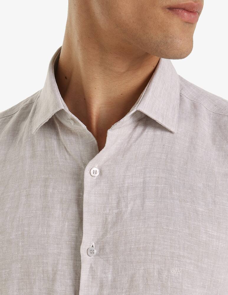 rinascente Calvin Klein Linen solid slim shirt