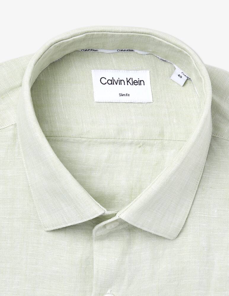 rinascente Calvin Klein Linen solid slim shirt