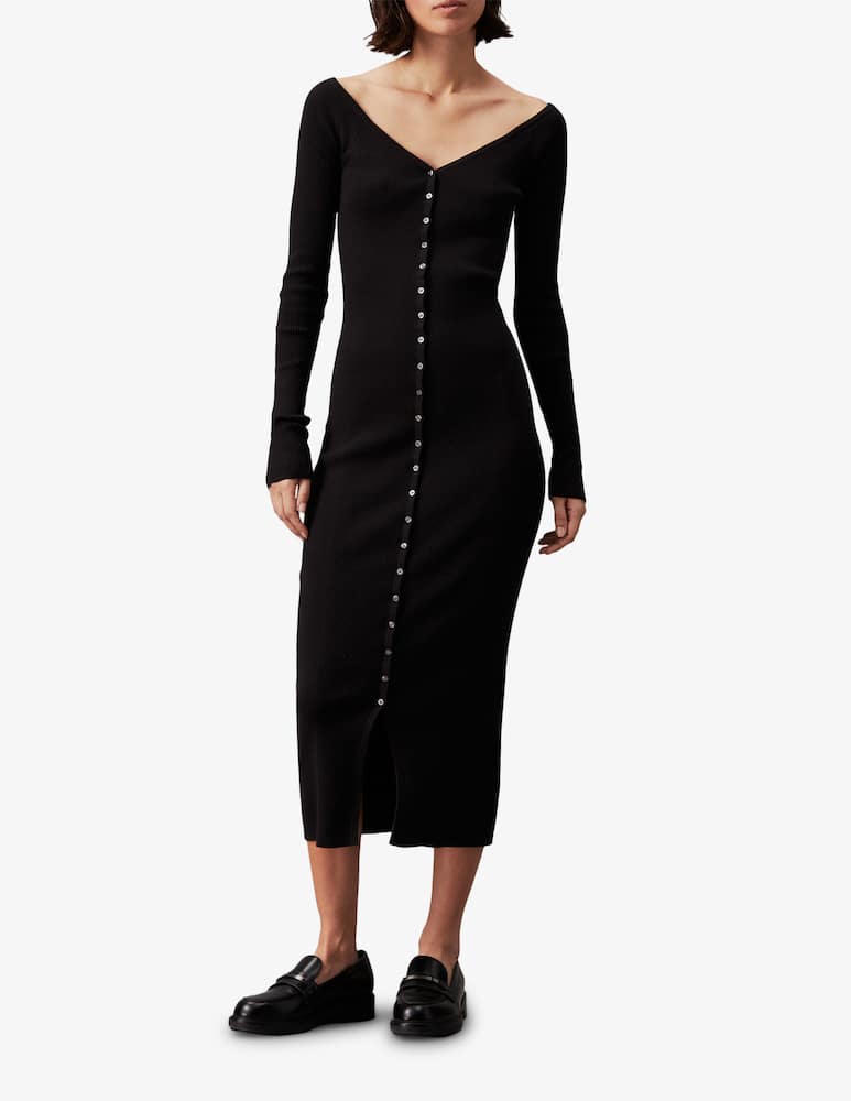 Calvin Klein Jeans Vestito midi in maglia - immagine 1 Calvin Klein Jeans Vestito midi in maglia - immagine 1