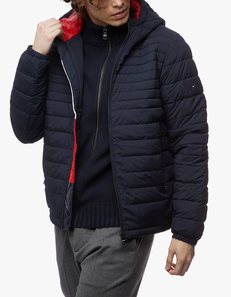 rinascente Tommy Hilfiger Quilted hooded jacket with color block lining