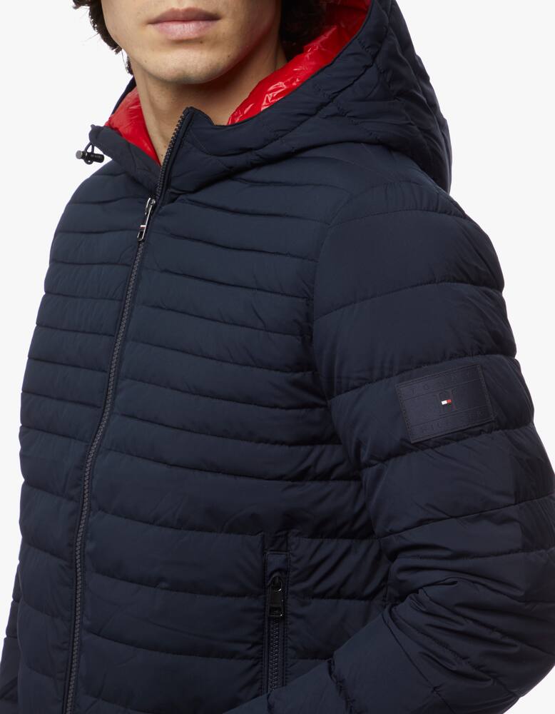 rinascente Tommy Hilfiger Quilted hooded jacket with color block lining