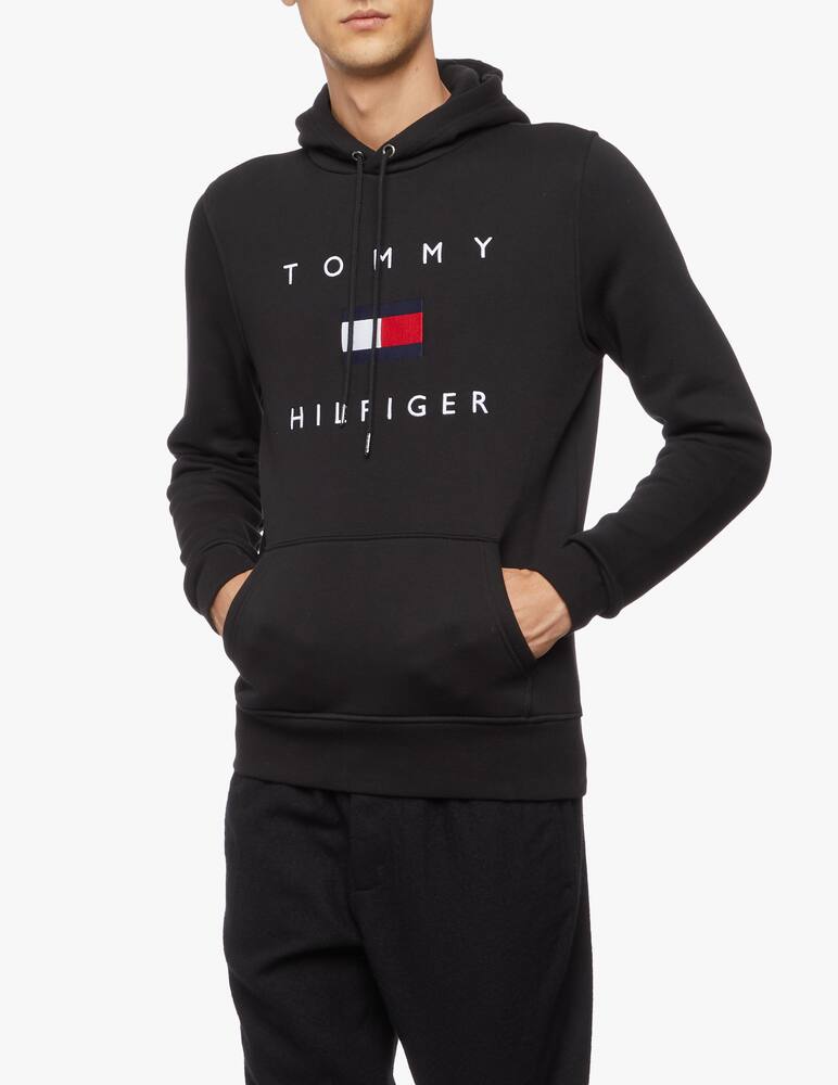 rinascente Tommy Hilfiger Felpa con cappuccio e logo bandiera ricamato