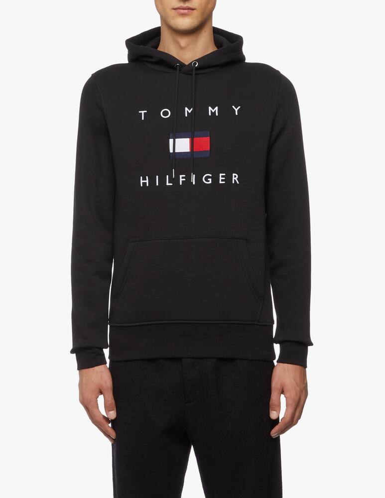 rinascente Tommy Hilfiger Felpa con cappuccio e logo bandiera ricamato