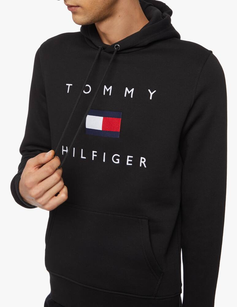 rinascente Tommy Hilfiger Felpa con cappuccio e logo bandiera ricamato