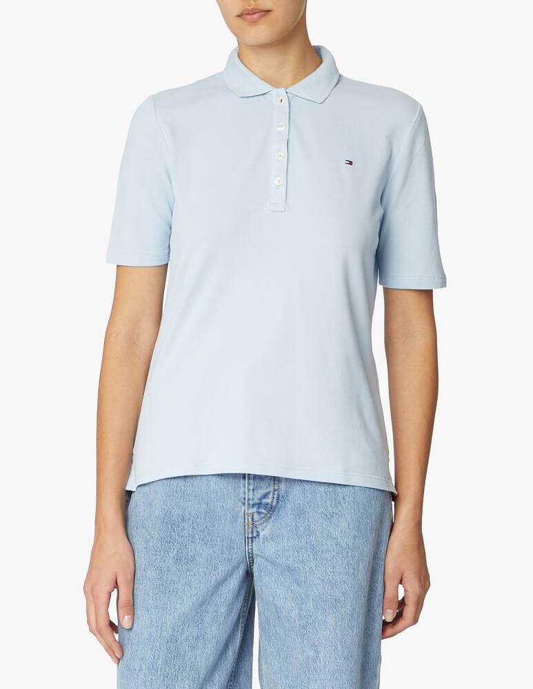 Tommy Hilfiger Cotton polo shirt - light blue - picture 1 Tommy Hilfiger Cotton polo shirt - light blue - picture 1