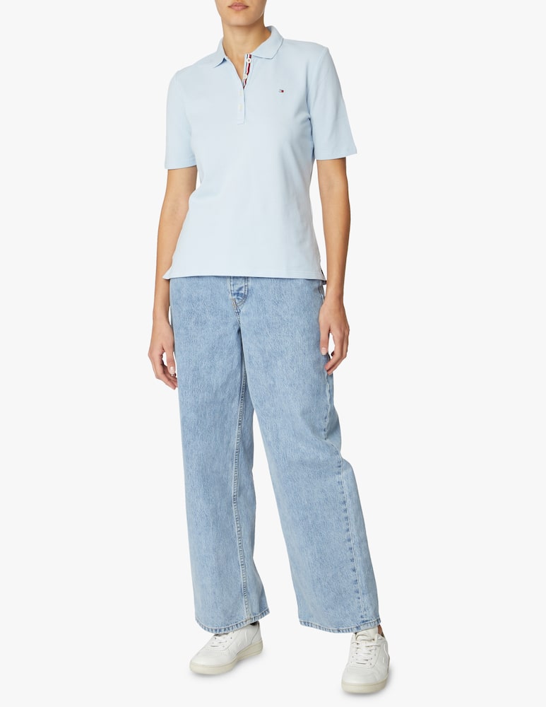 Tommy Hilfiger Cotton polo shirt - light blue - picture 2 Tommy Hilfiger Cotton polo shirt - light blue - picture 2
