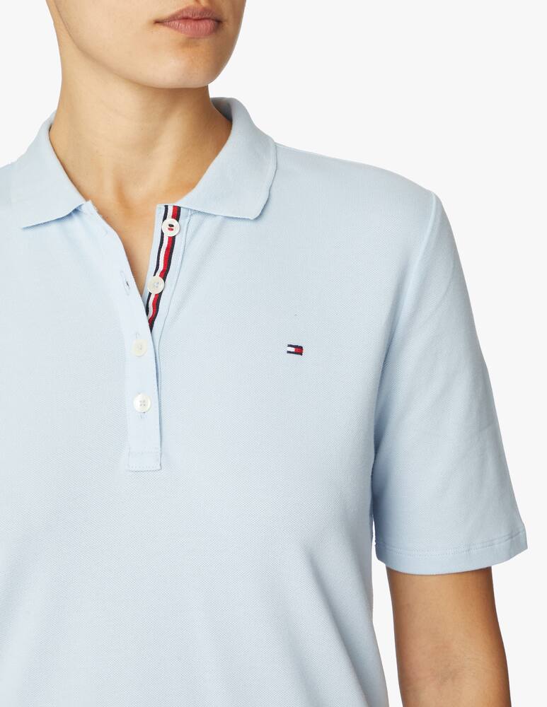Tommy Hilfiger Cotton polo shirt - light blue - picture 4 Tommy Hilfiger Cotton polo shirt - light blue - picture 4