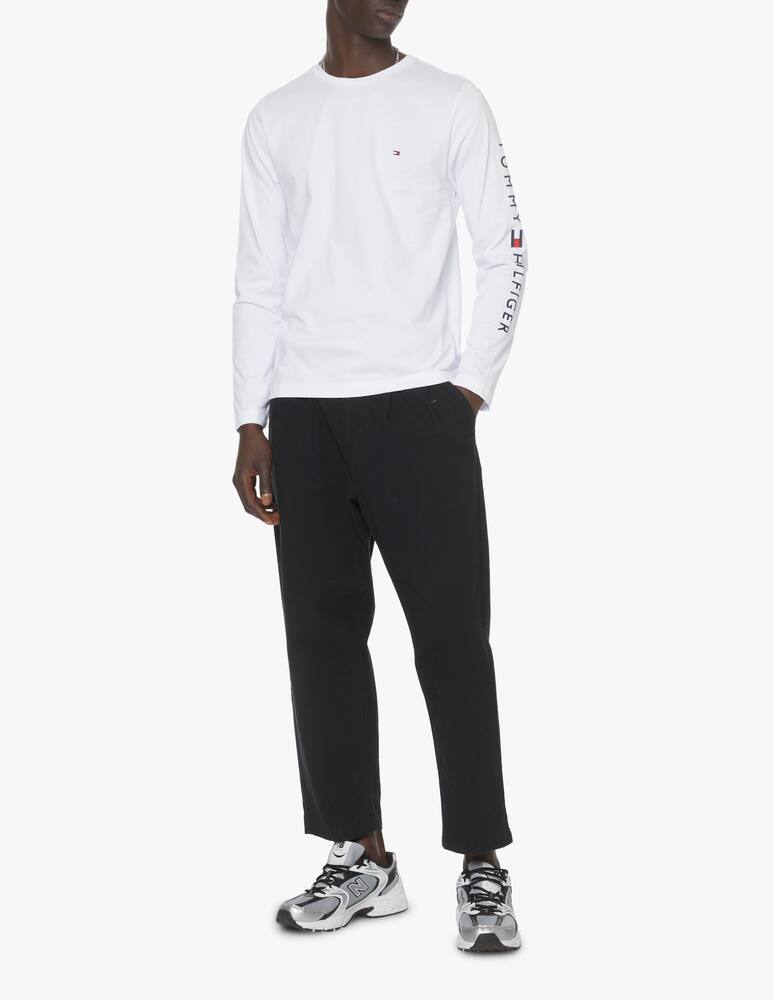 rinascente Tommy Hilfiger Maglietat manica lunga con scritta - Bianco