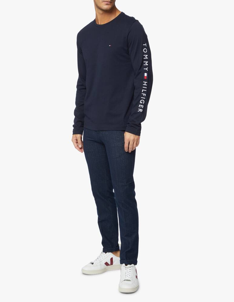 rinascente Tommy Hilfiger Written long sleeve t-shirt - blue