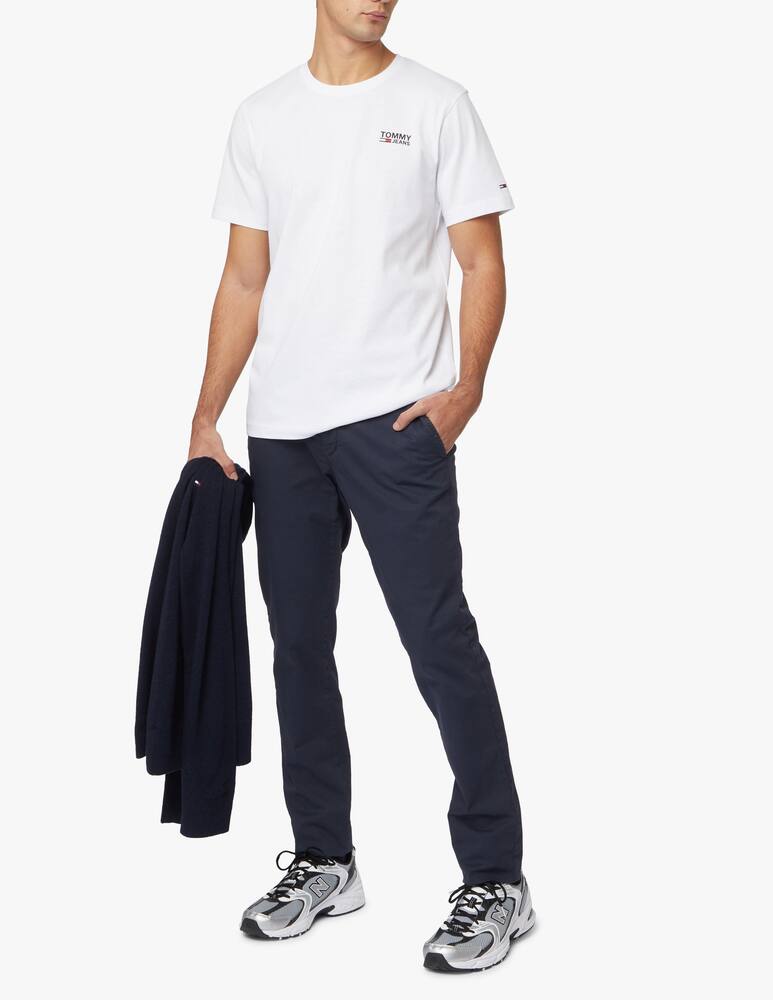 rinascente Tommy Jeans Maglietta girocollo logo corporate - bianco