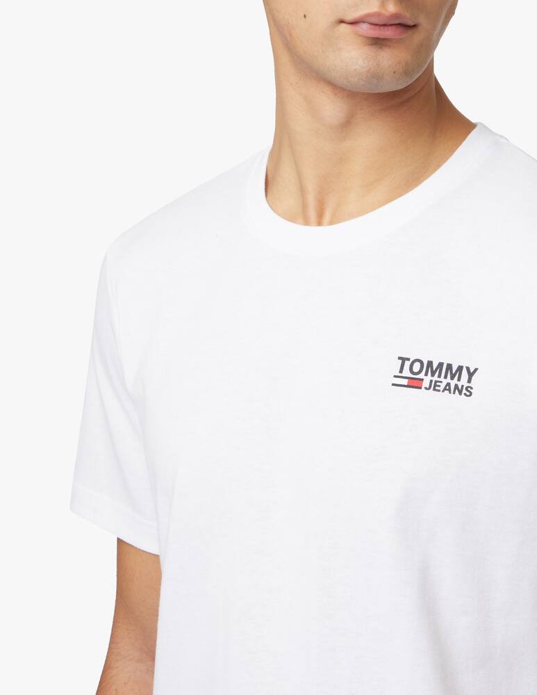 rinascente Tommy Jeans Maglietta girocollo logo corporate - bianco