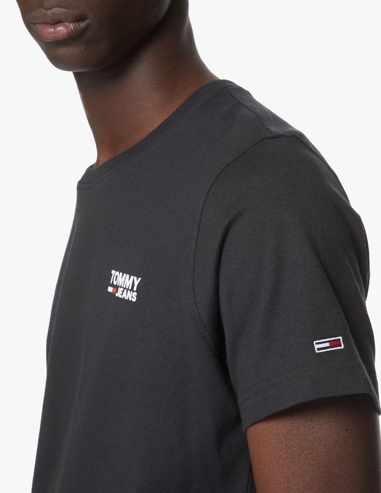 rinascente Tommy Jeans Maglietta girocollo logo corporate - nero