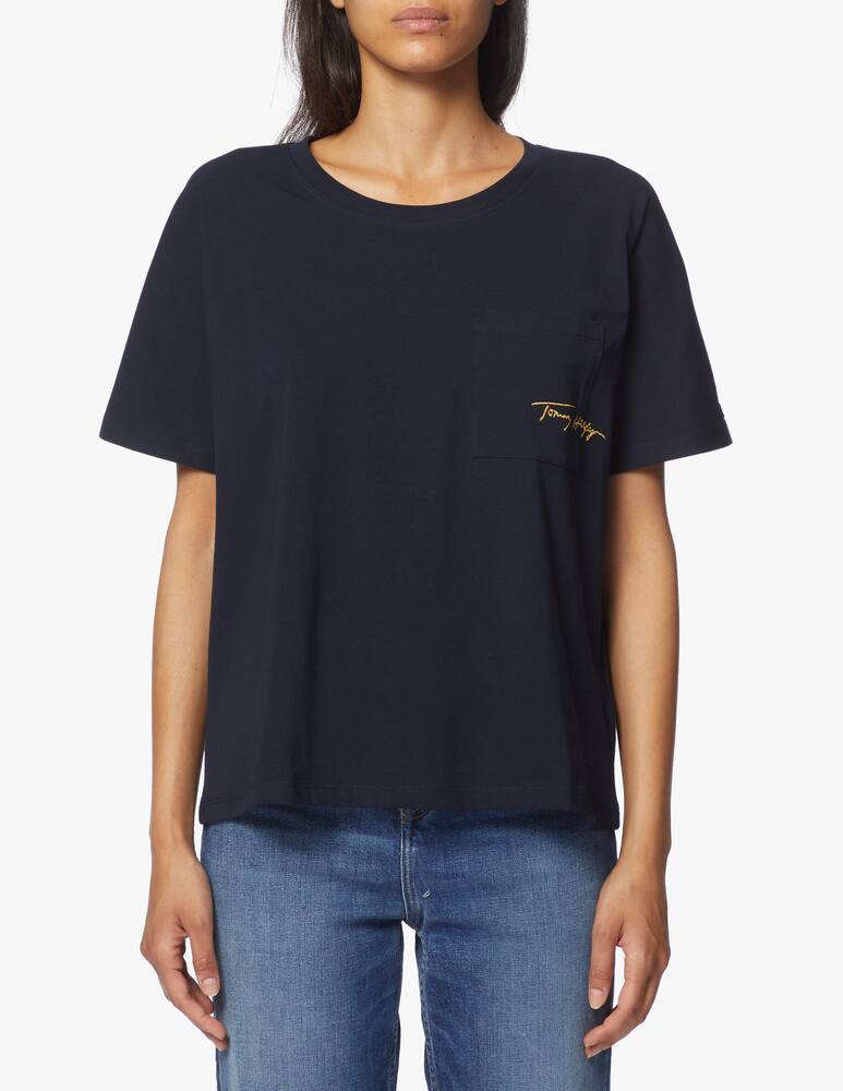 rinascente Tommy Hilfiger Cotton blend relaxed fit t-shirt with logo