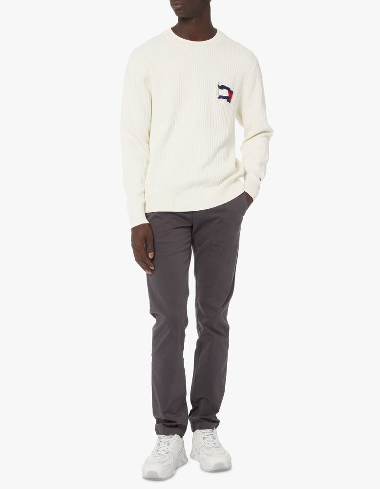rinascente Tommy Hilfiger Wavy flag ribbed cotton sweater