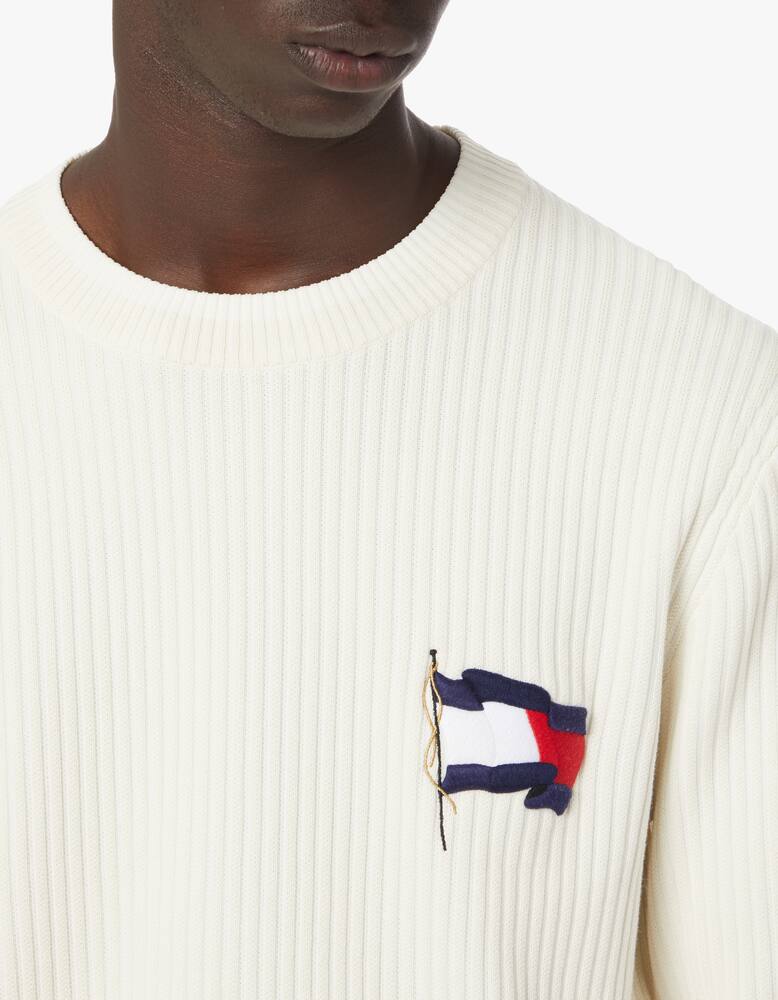 rinascente Tommy Hilfiger Wavy flag ribbed cotton sweater