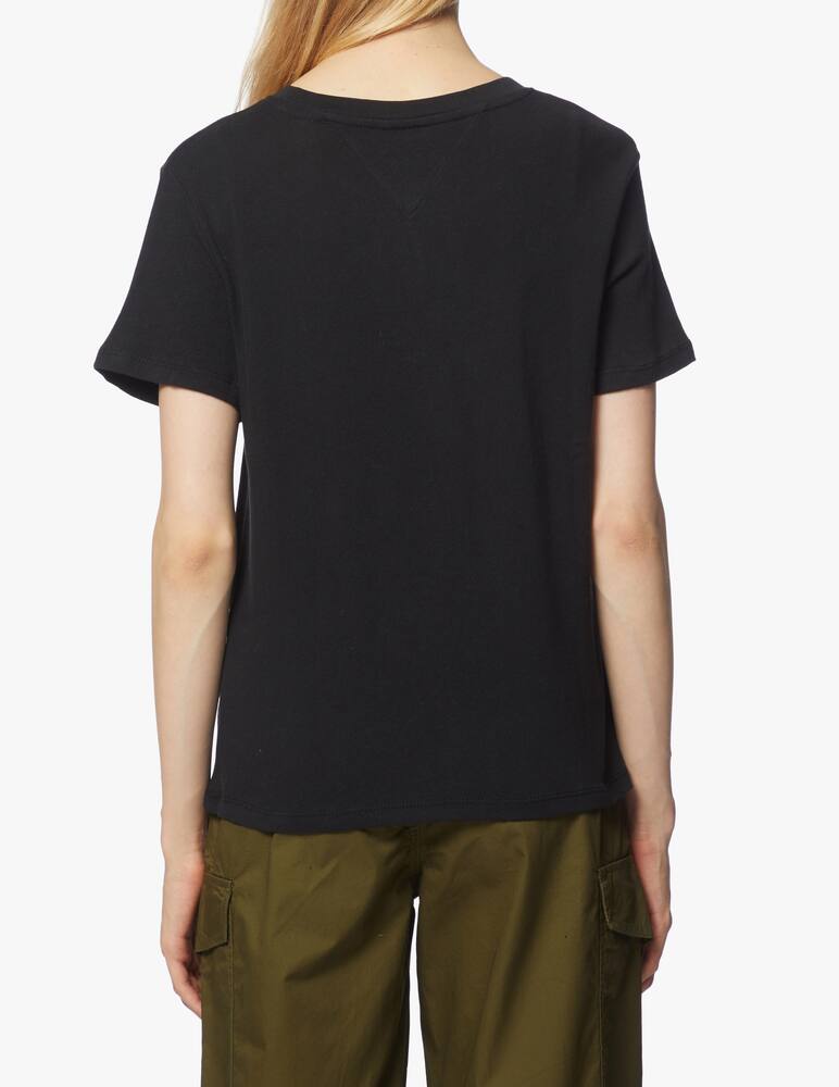 rinascente Tommy Jeans T-shirt in cotone con logo metallico