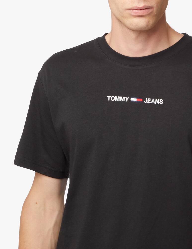 rinascente Tommy Jeans T-shirt con logo ricamato - nero