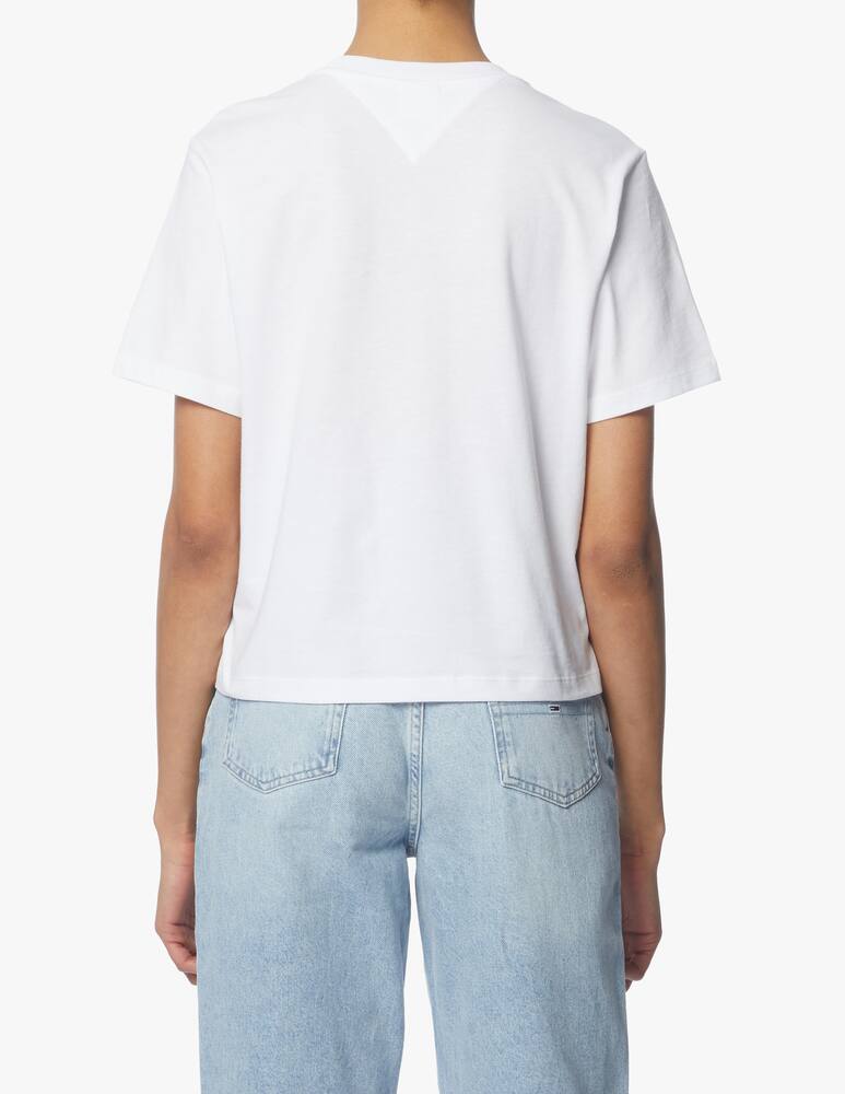 rinascente Tommy Jeans T-shirt in cotone con logo lineare