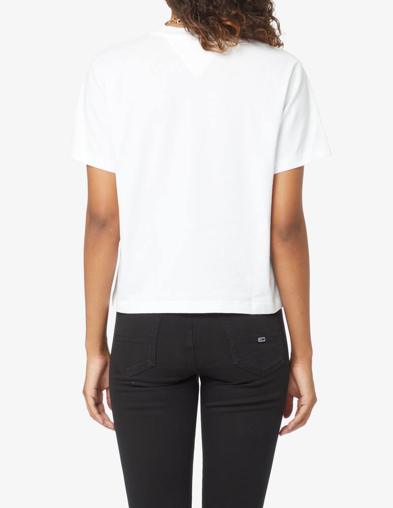 rinascente Tommy Jeans  Boxy Linear Logo cotton t-shirt - White