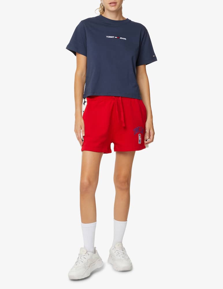 rinascente Tommy Jeans  Boxy Linear Logo cotton t-shirt - Blue