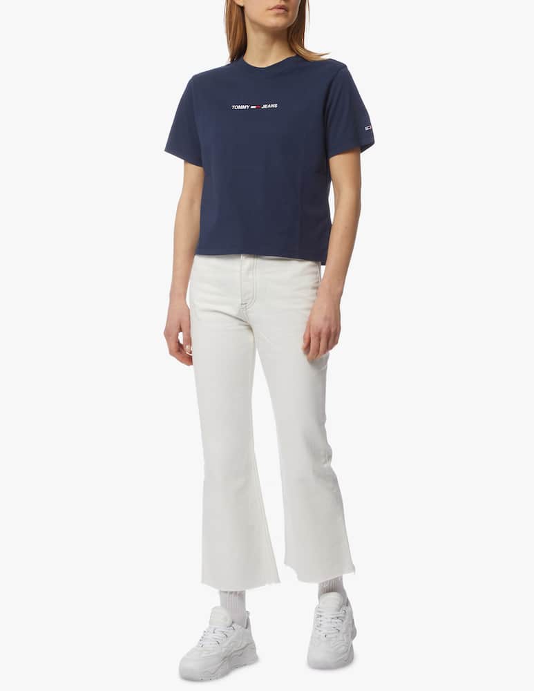rinascente Tommy Jeans Cotton t-shirt with linear logo