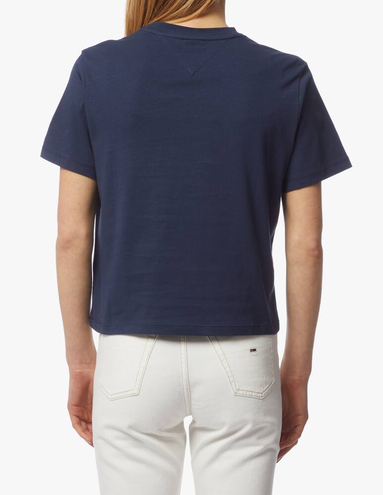rinascente Tommy Jeans Cotton t-shirt with linear logo