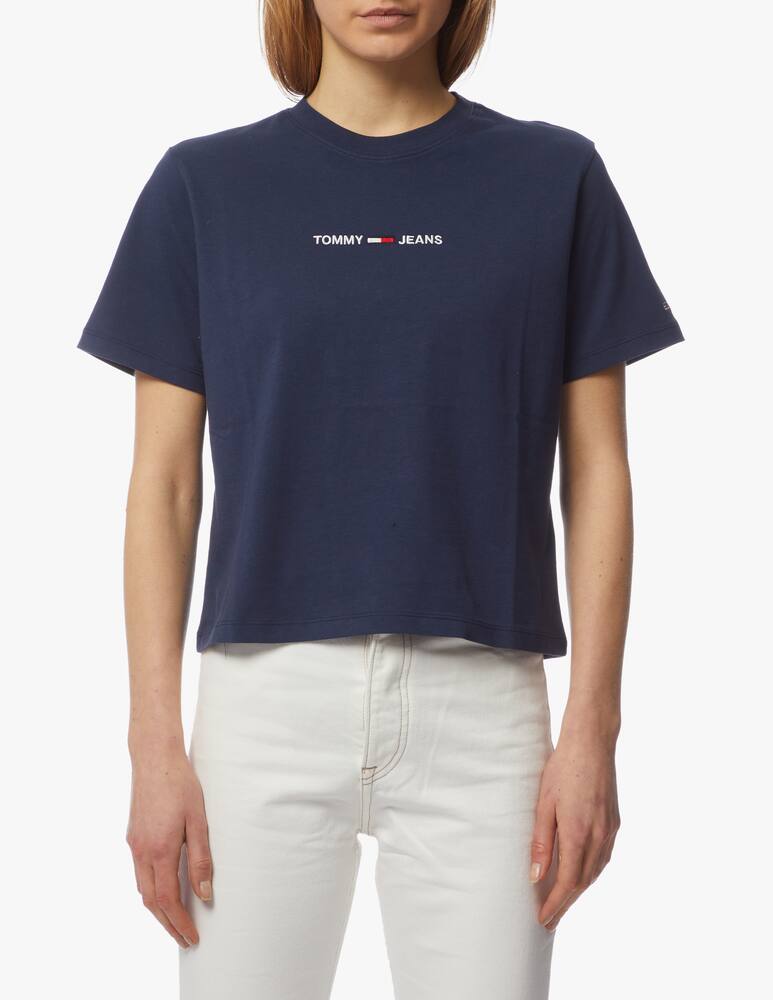 rinascente Tommy Jeans Cotton t-shirt with linear logo