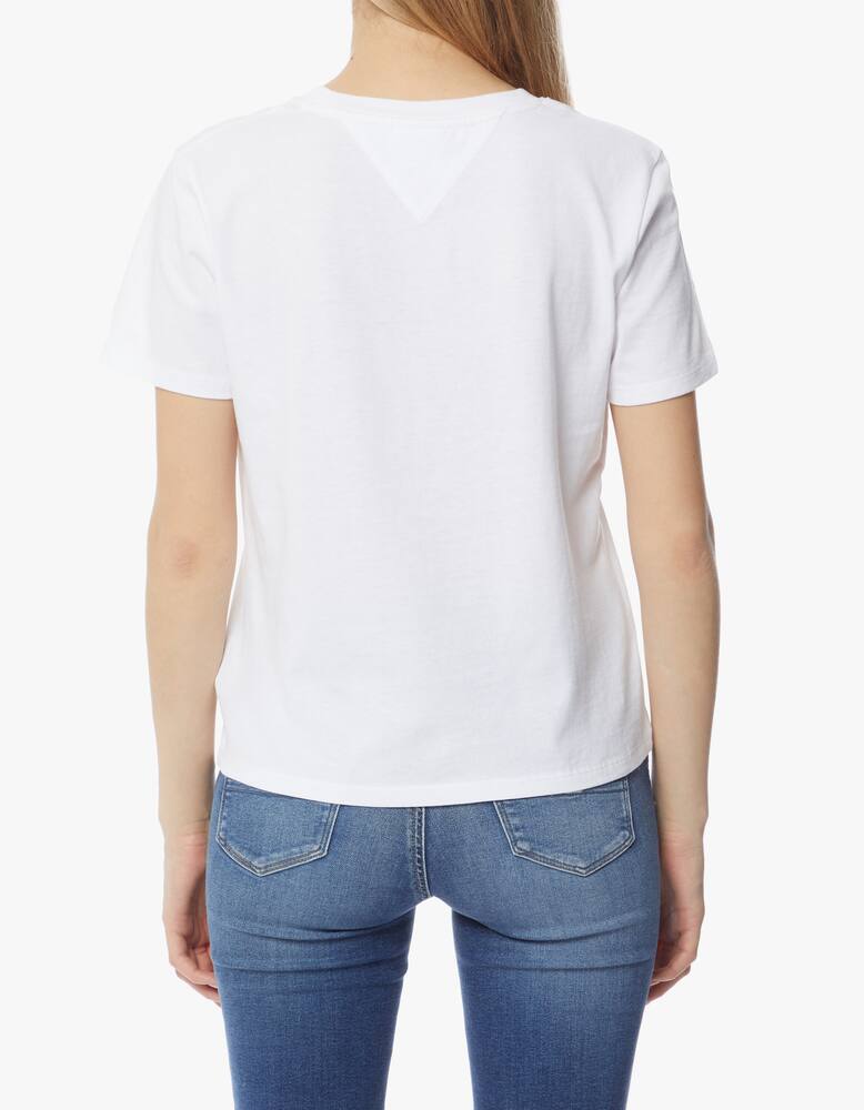 rinascente Tommy Jeans T-shirt in cotone con logo bandiera