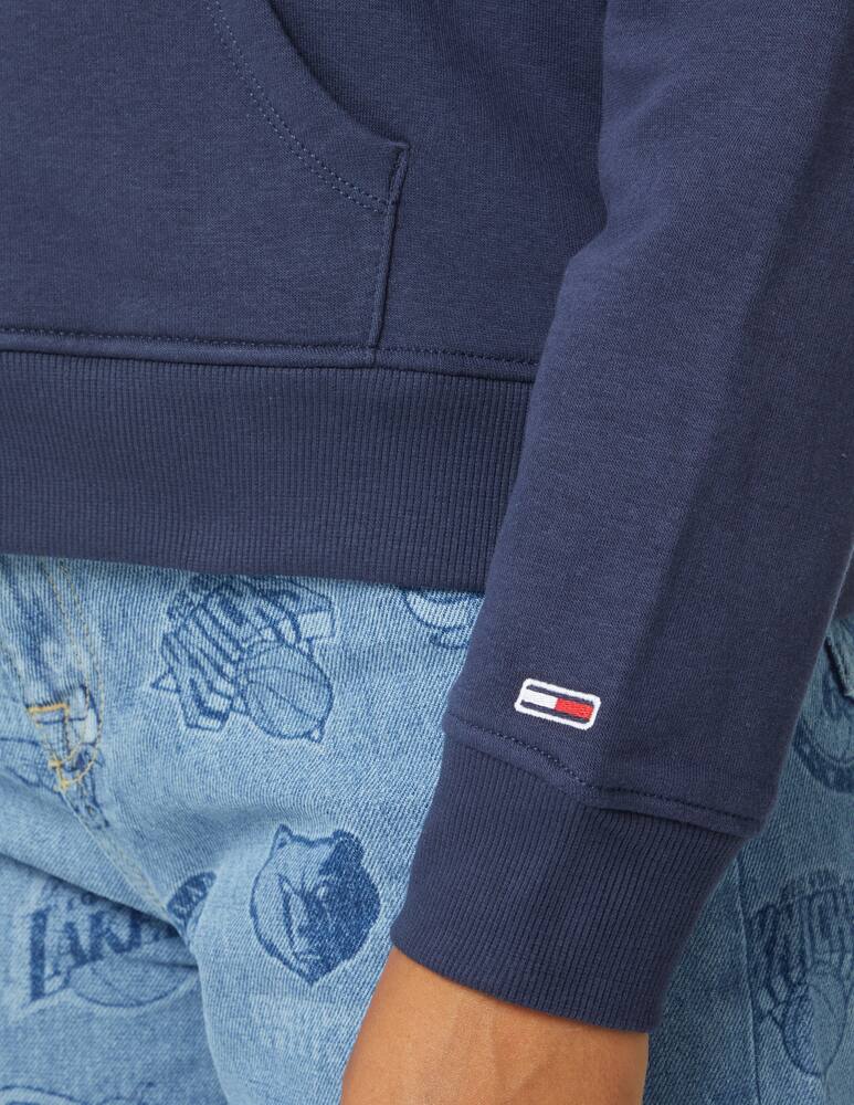 rinascente Tommy Jeans Felpa con cappuccio in cotone Linear Logo - Blu